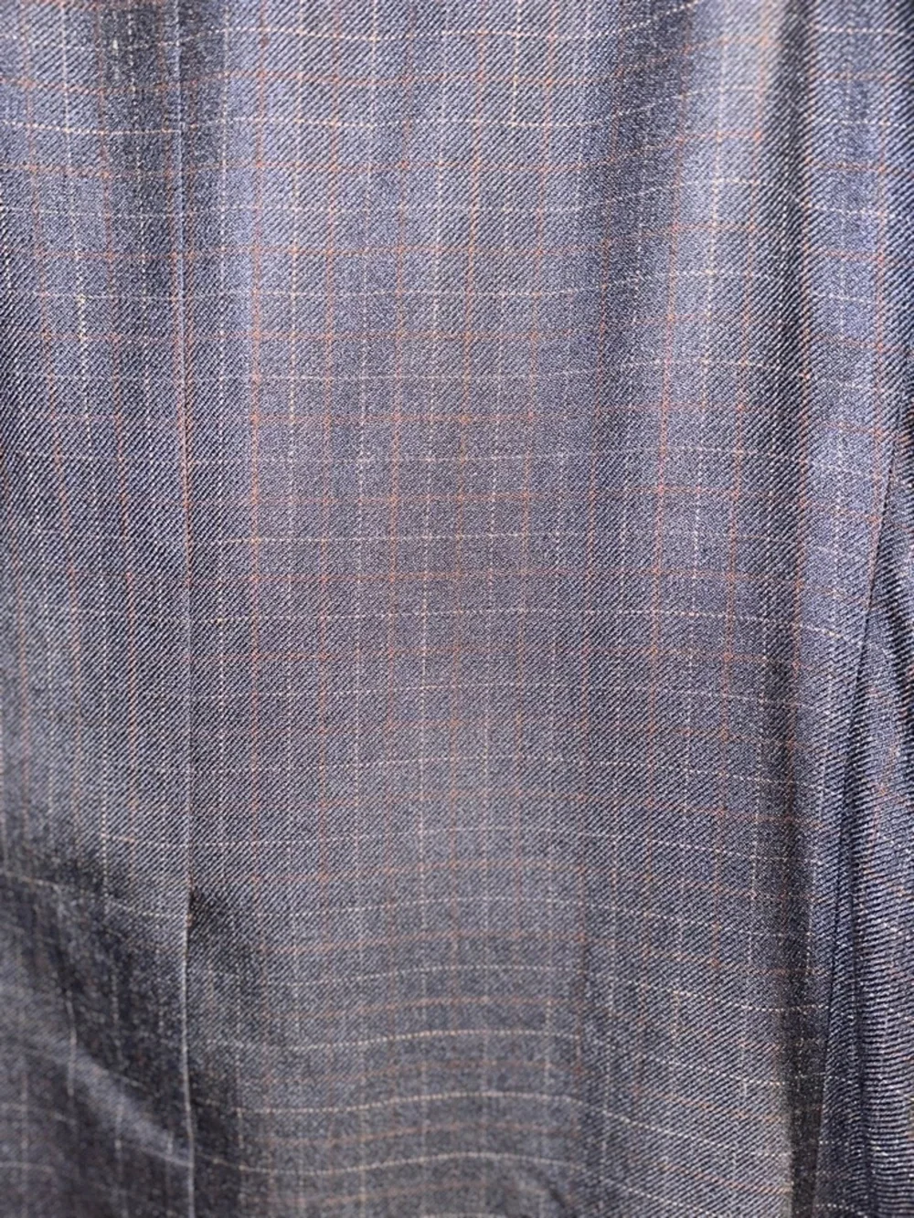 Vintage 80s Paul Stuart Blazer Men’s Silk Wool Blend Navy Check Sport Coat 50LT